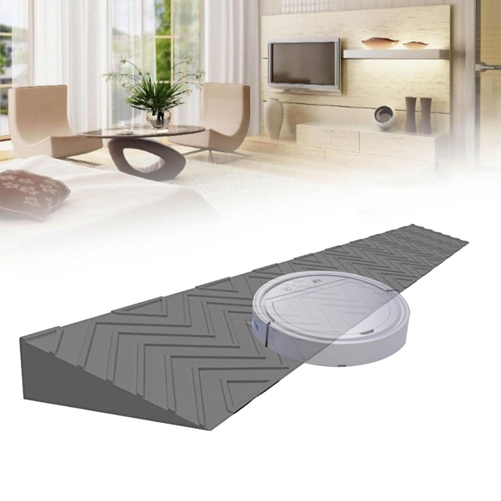 Rise Threshold Ramp, 1-10cm Portable Threshold Ramps, Ramps for Wheelchair Scooter Sweeping Robot, Non-Slip Textured Surface, for Bike, Wheelchair, Cleaning, Robot, Garage, Warehouse (Color : Gr, S