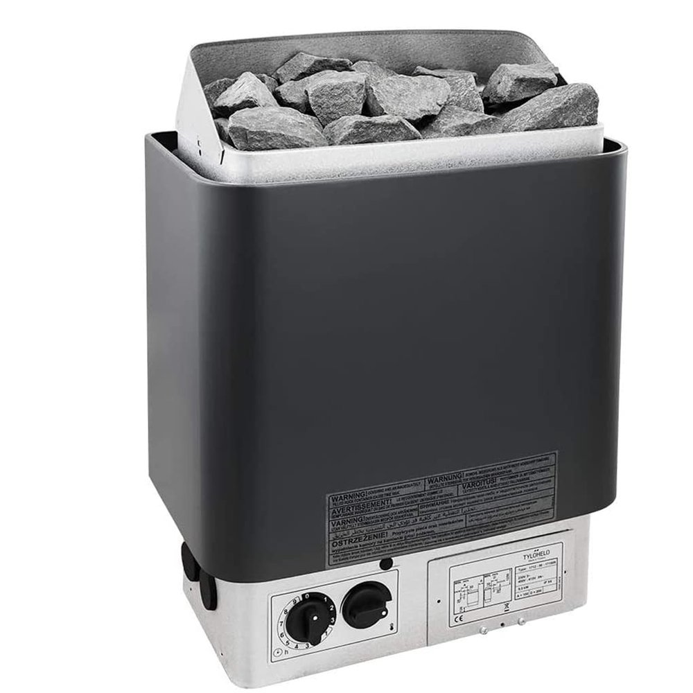 Home Sauna,Versatile Sauna heater, stainless steel Sauna Electric Heater 3-9 kW with Integrated Multi-Voltage Control Unit Bathroom Heater Steam Stove,9 kW