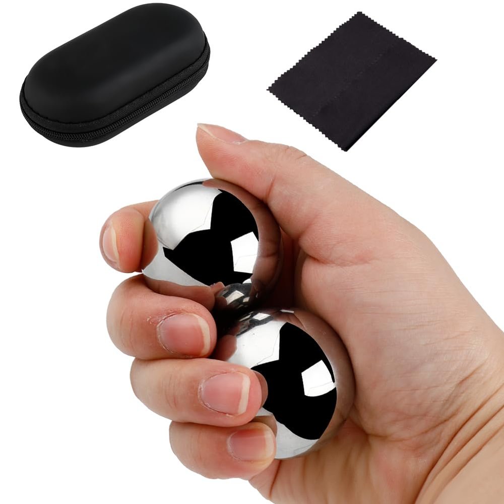 Chinese Baoding Balls for Hand: 1.38 Inch 0.77lb Meditation Balls for Exercise Stress Balls