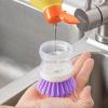 4psc,Soap Dispensing Palm Brush, Kitchen Brush for Dish Pot Pan Sink Cleaning,Washing Up Brushes for Dish Kitchen Sink Pot Pan Scrubbing,pack of 4 view 2