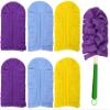 (6 Pack) 360 Fleece Duster Refills for Swiffer-Washable Refills Reusable Duster Pads|Wet and Dry Dual Use|Reusable Duster Heads +Comes with a Handle view 1