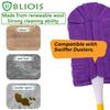 (6 Pack) 360 Fleece Duster Refills for Swiffer-Washable Refills Reusable Duster Pads|Wet and Dry Dual Use|Reusable Duster Heads +Comes with a Handle view 4