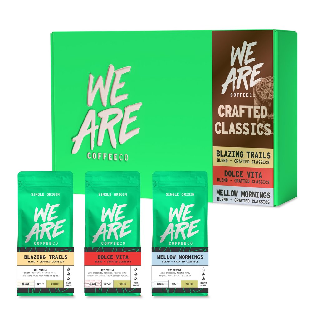 We Are Coffee Co - Crafted Classic Blends Coffee Beans Collection Series | 3 x 227g Whole Bean | Assorted Roast Selection | 100% Arabica | Freshly Roasted in the UK