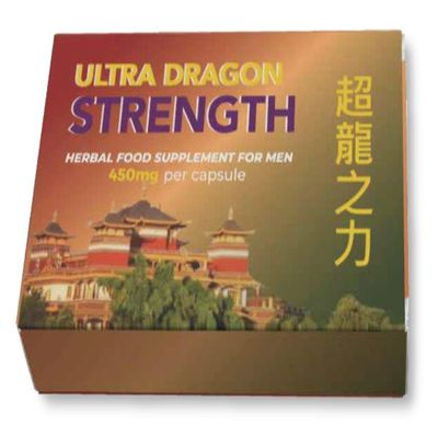 6 x 450mg Capsules of Ultra Dragon Strength Herbal Supplements for Energy, Stamina and Endurance
