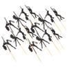 OFFSCH 24pcs Cake Insert Wedding Cupcake Picks Birthday Party Supplies Pole Dancers Lady Bachelor Cake Picks Birthday Toppers for Cakes Sports Theme Stripper Bamboo Girl Bridegroom view 1