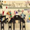 Fusili Noodles Beef Noodles Ramen Restaurant Restaurant Folk Decoration Background Wall-450Cmx300Cm view 3