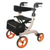 Electric Wheelchair Folding Rollator Walker with Dual Brakes, Seat and Detachable Storage Bag - Adjustable Height with Cane view 1