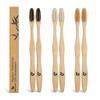 BOULTON Bamboo Toothbrushes  Pack of 6 | Eco Friendly Natural Wooden Toothbrush | Organic Biodegradable Handle | Plastic Free BPA Free Tooth Brushes | Natural Tooth Brush with Soft Bristles view 1