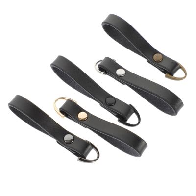 EXCEART Pull Operate Black 5pcs Leather Tabs for Zipper Replacement and Easy to Alloy Zipper Heads for Repairing Clothes Shoes Jackets and Bags