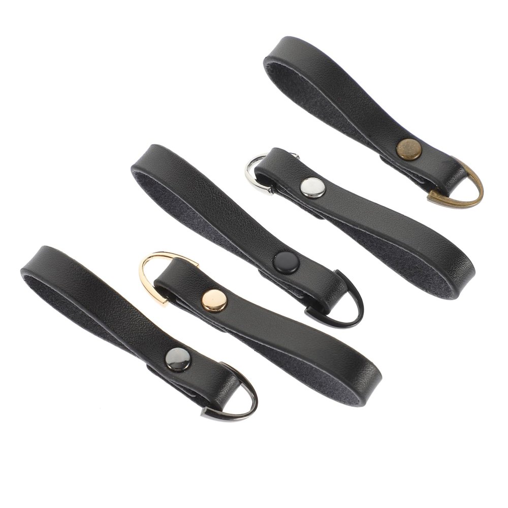 EXCEART Pull Operate Black 5pcs Leather Tabs for Zipper Replacement and Easy to Alloy Zipper Heads for Repairing Clothes Shoes Jackets and Bags