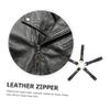 EXCEART Pull Operate Black 5pcs Leather Tabs for Zipper Replacement and Easy to Alloy Zipper Heads for Repairing Clothes Shoes Jackets and Bags view 3