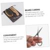 FRCOLOR 1set Beard Caring Tool Kit Scissors Comb Brush and Storage Bag for Daily Beard Grooming Lightweight and Convenient for Men for Friends view 3