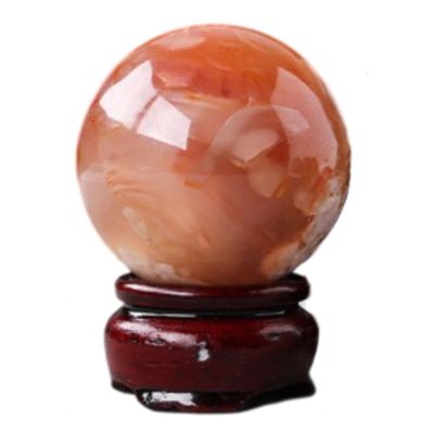 NIBHZ Natural Crystal Ball, Natural Sakura Agate Crystal Ball Crystal Sphere Ball Natural Crystal Gemstone Ball,45mm