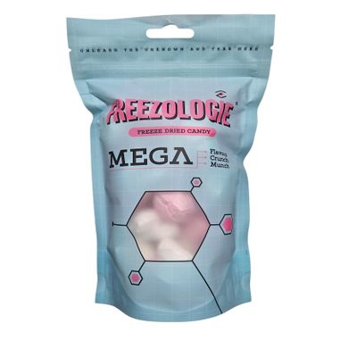 FREEZOLOGIE Freeze Dried Milk & Raspberry Flavoured squashie sweets Candy Rush Crunch