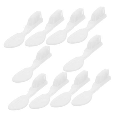 Amosfun 10pcs Mini Soft Bristles Prison Toothbrushes with Spoon Tip Small Size Anti-self- Brush for Implants and Mental Health Detention Use