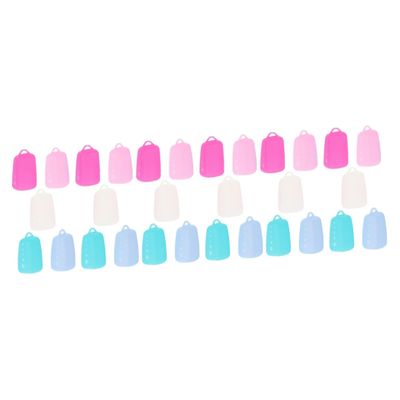 Amosfun 30pcs Silicone Toothbrush Covers Caps for Travel Protecting Toothbrush Heads in Travel Cases for Accessories Toiletries