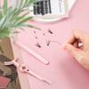 3pcs Eyelash Tweezers, 3 Styles False Eyelash Extension Tweezers Stainless Steel Lash Cluster Applicator Tool with Comb Eyebrow Tweezers for Women, Beginners Makeup (Pink) view 3