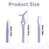 3pcs Eyelash Tweezers, 3 Styles False Eyelash Extension Tweezers Stainless Steel Lash Cluster Applicator Tool with Comb Eyebrow Tweezers for Women, Beginners Makeup (Purple) view 2