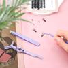 3pcs Eyelash Tweezers, 3 Styles False Eyelash Extension Tweezers Stainless Steel Lash Cluster Applicator Tool with Comb Eyebrow Tweezers for Women, Beginners Makeup (Purple) view 3