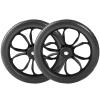 14 Inch Rear Wheelchair Wheel (Pair), Wheelchair Replacement Wheels, Non-Pneumatic Solid PU Non-Slip Tire- Bearings 1/2" Bore, (Black) view 1