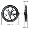 14 Inch Rear Wheelchair Wheel (Pair), Wheelchair Replacement Wheels, Non-Pneumatic Solid PU Non-Slip Tire- Bearings 1/2" Bore, (Black) view 3