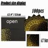 100 Pack Paper Napkins Black Disposable Dinner Square Napkins with Gold Foil Polka Dot Confetti Hand Guest Paper Towels for Party Birthday Wedding Baby Shower Special Events view 2