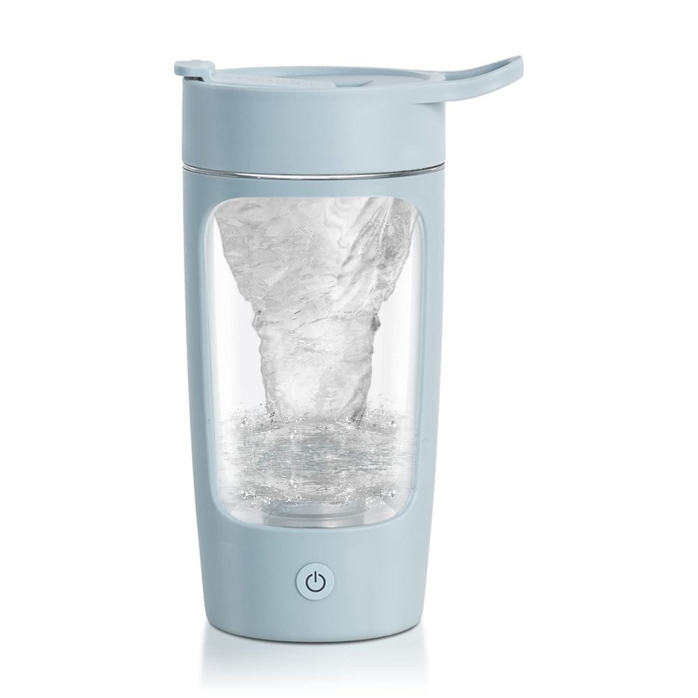 EQURA Electric Shaker Bottle, Blender Bottles, Made with Tritan - BPA Free - Portable Mixer Cup/USB Rechargeable Shaker Cups for Protein Shakes and Meal Replacement Shakes (Blue)