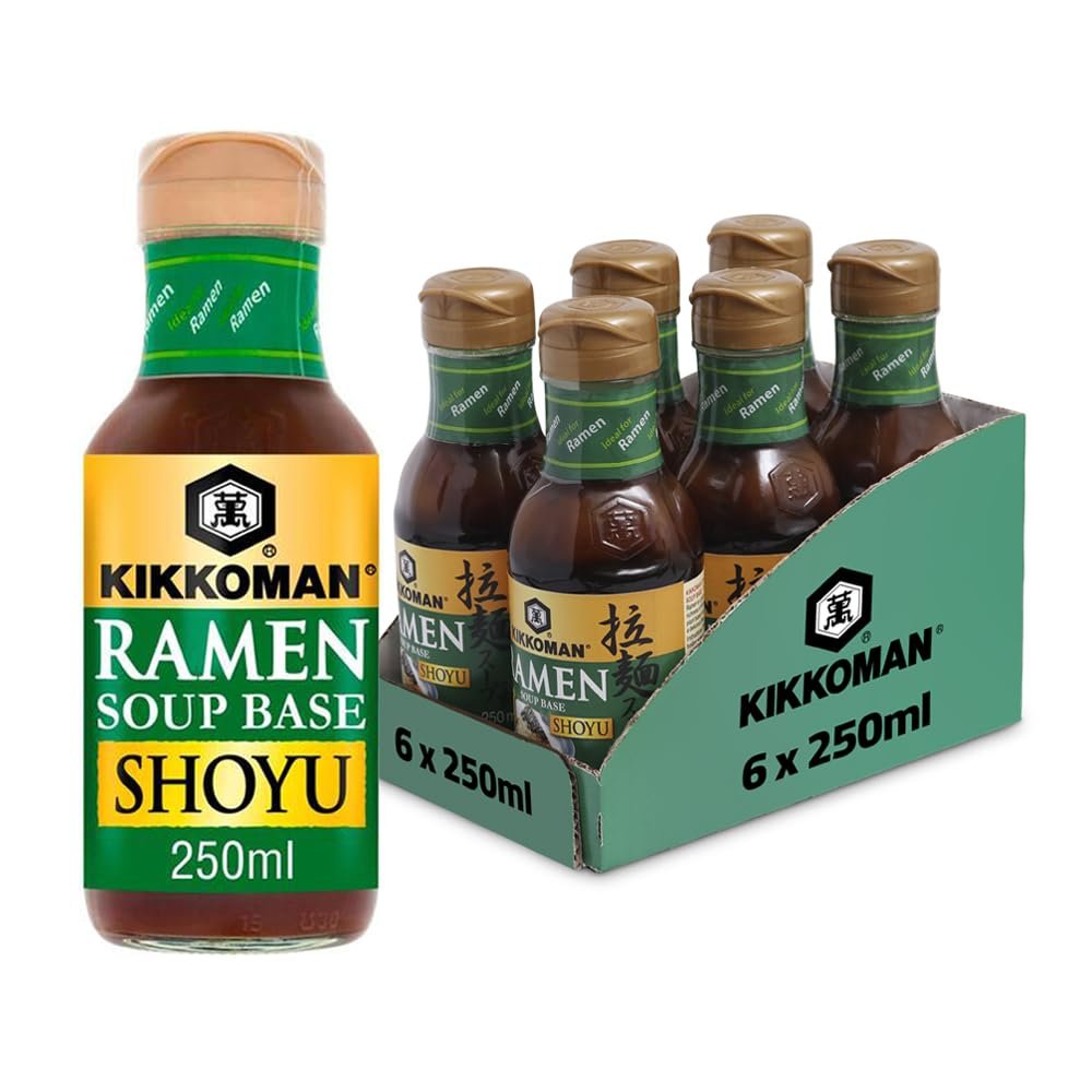 Kikkoman Ramen Soup Base  Shoyu (Soy Flavour), 250ml (Pack of 6)