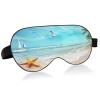 Blue Sea Ocean Beach 1 Sleep Mask Lightweight Soft Breathable Eye Mask with Adjustable Strap Blackout Eye Mask for Women Men for Travel Night Sleeping view 1