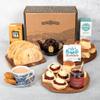 Pasty & Cream Tea Hamper Large | 4 Cornish Pasties, 8 Luxury Scones, 40 Cornish Tea Bags, Jam, Clotted Cream & Biscuits | Afternoon Tea for 4, Hamper Gifts For Women & Men view 1