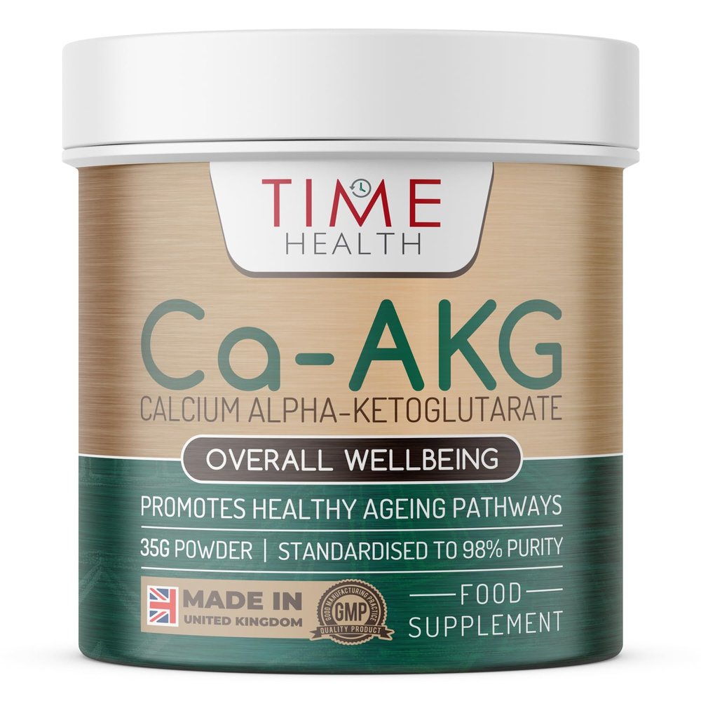 Ca-AKG - 35g Powder - Ultra Pure & High Strength Calcium Alpha Ketoglutarate - Zero Additives - UK Made (35g Powder Tub)