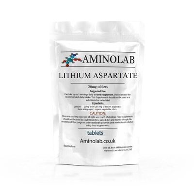 Aminolab - Lithium Aspartate 20mg 60 Tablets