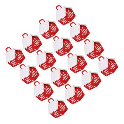 ABOOFAN 25pcs Christmas Candy Boxes Red Little House Shape Paper Gift Boxes for Wedding Home Party Festival Boys and Girls Favour Treat Storage
