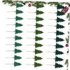 SilteD 30Pcs Christmas Cupcake Wrappers Tree Cupcake Toppers Christmas Cupcake picks Christmas party picks Christmas Food Picks christmas decor Party Supplies christmas tree view 3