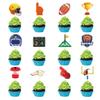 12packs Super Bowl Football Party Cake and Flag Game Day SUPER BOWL Sunday Party Decoration Supplies view 1