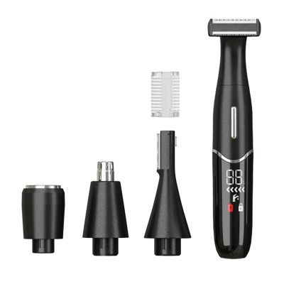 LANMOU Electric Lady Shaver 4 in 1 Men Women Trimmer Rechargeable Painless Razor Bikini Trimmer Facial Hair Remover Nose Trimmer Eyebrow Trimmer, Portable Wet and Dry Shaver, Black