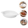 SUNMME Dish Bowl Soup Ramekin Baking Restaurant Ceramic Casserole Bowls Pans Tray Salad Dessert Home Round Shallow Serving in Pie with Daily Pan Safe Kitchen Handles Dinner Cake Cookware view 2