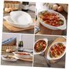 SUNMME Dish Bowl Soup Ramekin Baking Restaurant Ceramic Casserole Bowls Pans Tray Salad Dessert Home Round Shallow Serving in Pie with Daily Pan Safe Kitchen Handles Dinner Cake Cookware view 4