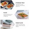 1 pc Convenient Individual Roasting Double-Ear Container Bread Rice Rectangular Pans Household X Oven Kitchen Handle Storage Brownie Creme Bowl Reusable Salad Plate Cookware (Color : Pink, Size : 21 ( view 2