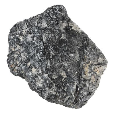mookaitedecor 301-400g Natural Black Rutilated Quartz Raw Crystal Stone Mineral Specimen for Reiki Healing Desk Decor, Small Semi Precious Black Rough Stone Gift Collectible, Length 7.5-12.5cm