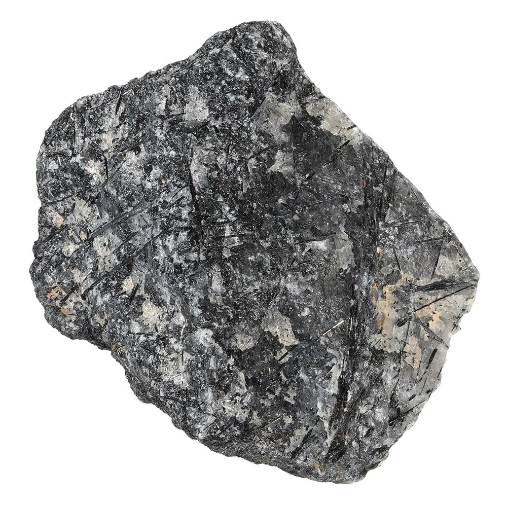 mookaitedecor 301-400g Natural Black Rutilated Quartz Raw Crystal Stone Mineral Specimen for Reiki Healing Desk Decor, Small Semi Precious Black Rough Stone Gift Collectible, Length 7.5-12.5cm