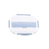 4 Box Food Storage Noodle Bowl Sealing stainless steel utensils Snack Plate Lunch Container Camping Tableware Lunch Kitchen Dinnerware student insulation dessert plate ( Color : Blue , Size : 27x20cm view 1
