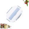 4 Box Food Storage Noodle Bowl Sealing stainless steel utensils Snack Plate Lunch Container Camping Tableware Lunch Kitchen Dinnerware student insulation dessert plate ( Color : Blue , Size : 27x20cm view 3
