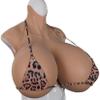 Breastplate Breastform Fake Breasts Silicone Breastplate Silicone Filled H Cup, Faux Silicone Breast, Silicone Liquid Mammary Prosthesis, Airbag Filling Fake Boobs Crossdresser Breast, Asian Yellow view 1