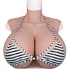 HUANQIN Breastplate Breastform Fake Breasts Silicone Breastplate Silicone Filled H Cup, Realistic Silicone Breastplate Artificial Fake Boobs, Realistic Fake Boobs Prosthesis Breasts, Tan view 1