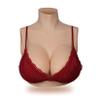 HUANQIN Fake Boobs, Breast Enlargement, Bra Inserts, False Breasts Cotton Filled E Cup, False Breasts Apparel Artificial Cosplay Prosthesis Breasts, Silicone Breast Form Artificial False Breast, Tan view 1