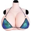 HUANQIN Silicone Breast Form Realistic Breast Plates Artificial Breast Cotton Filled K Cup, False Breasts Apparel Artificial Cosplay Prosthesis Breasts, Fake Breasts False Breasts False Boobs, Tan view 1
