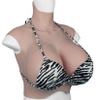 HUANQIN Silicone Breast Form Realistic Breast Plates Artificial Breast Silicone Filled D Cup, Realistic Silicone Breastplate Artificial Fake Boobs, Silicone Breasts Crossdresser Breast, Asian Yellow view 1