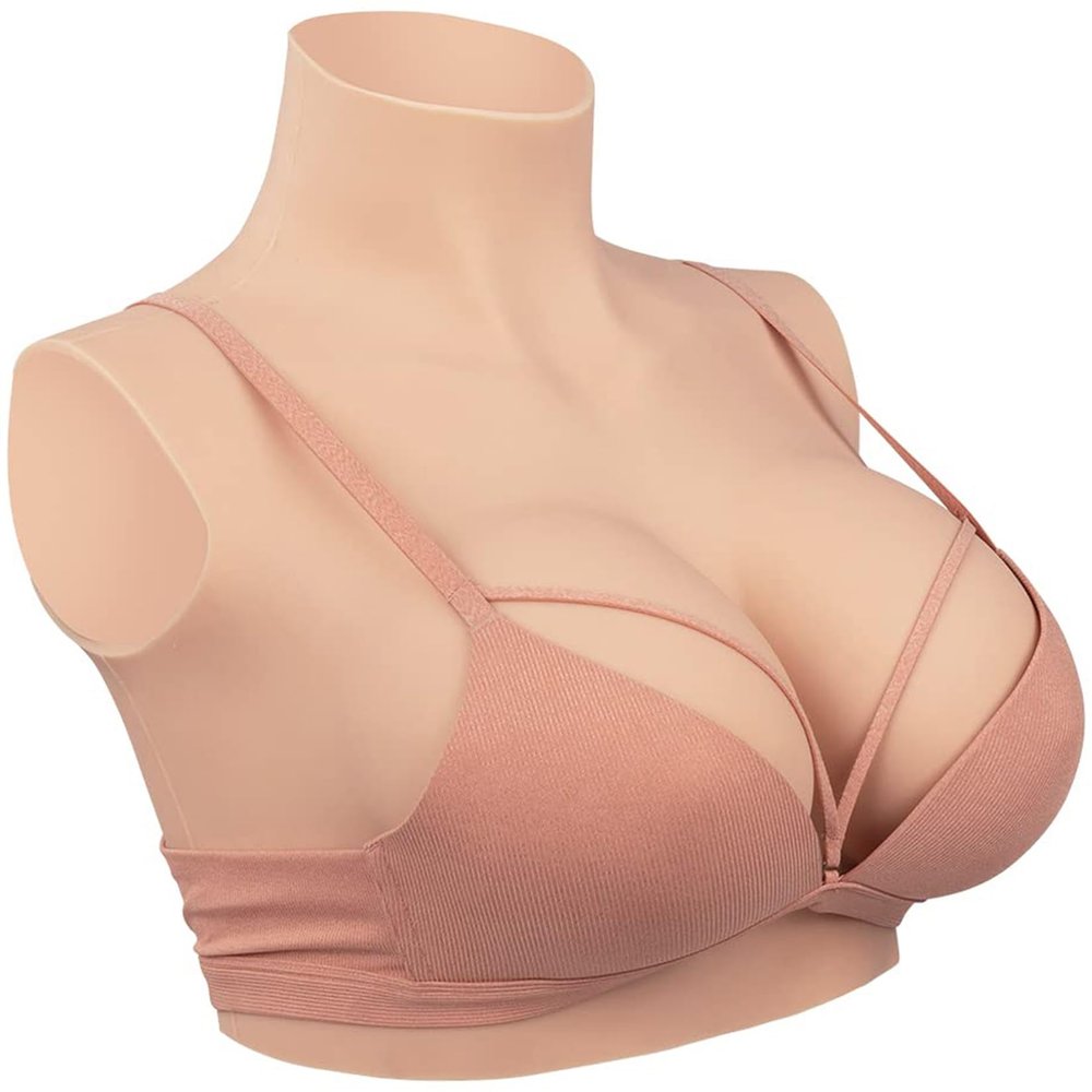 Simulation Breast Fake Boobs Cosplay Crossdresser Breast Silicone Filled S Cup, Faux Silicone Breast, Silicone Liquid Mammary Prosthesis, Silicone Breasts Crossdresser Breast Prosthesis, Ivory