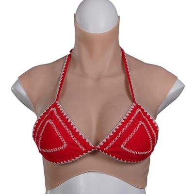 Silicone Breast Form Realistic Breast Plates Artificial Breast Silicone Filled C Cup, False Breasts Apparel Artificial Cosplay Prosthesis Breasts, Silicone Breast Forms False Boobs, Asian Yellow